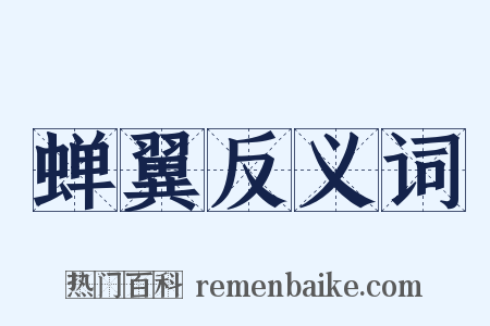 蝉翼反义词是什么意思的图片